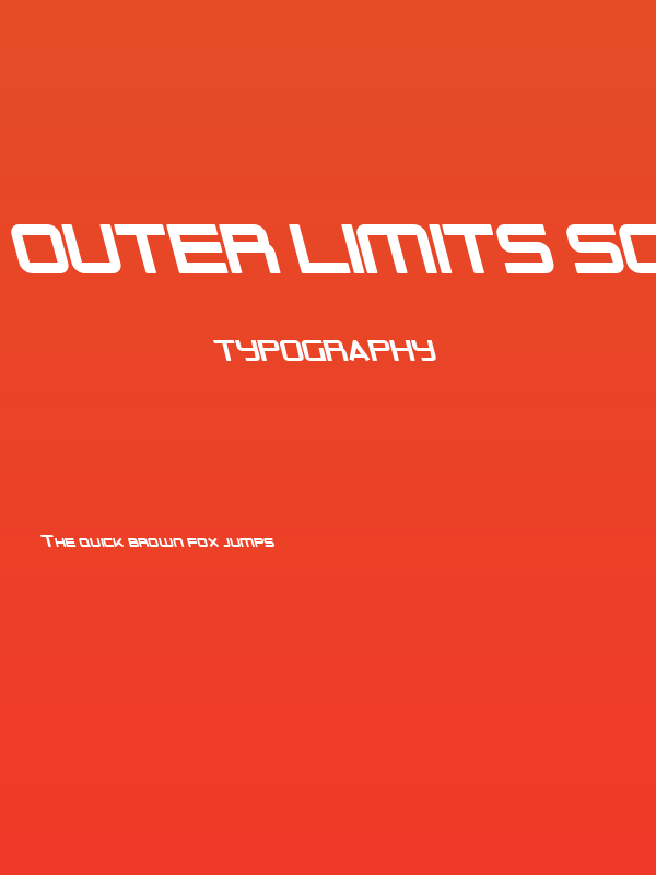 Outer Limits Solid Italic Poster