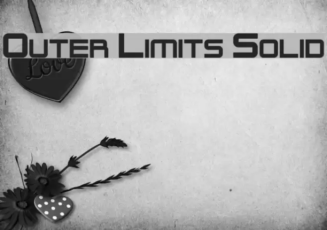 Outer Limits Solid Schriftart examples