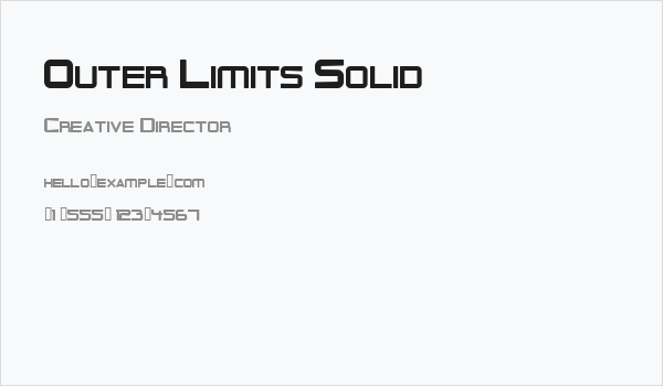 Outer Limits Solid Business Card