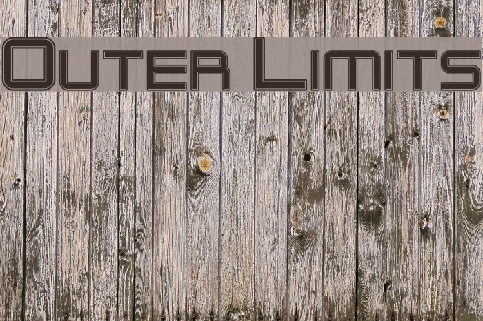 Outer Limits Font examples