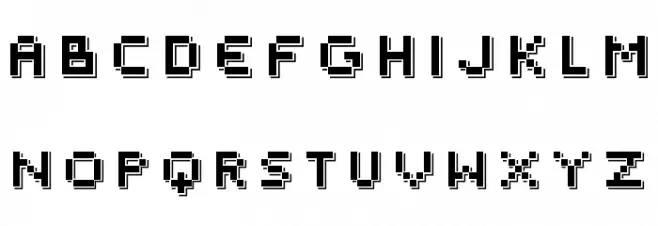 Outer Space Regular フォント 大文字