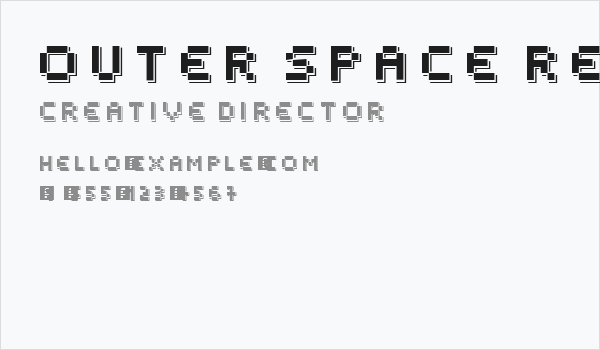Outer Space Regular Business Card