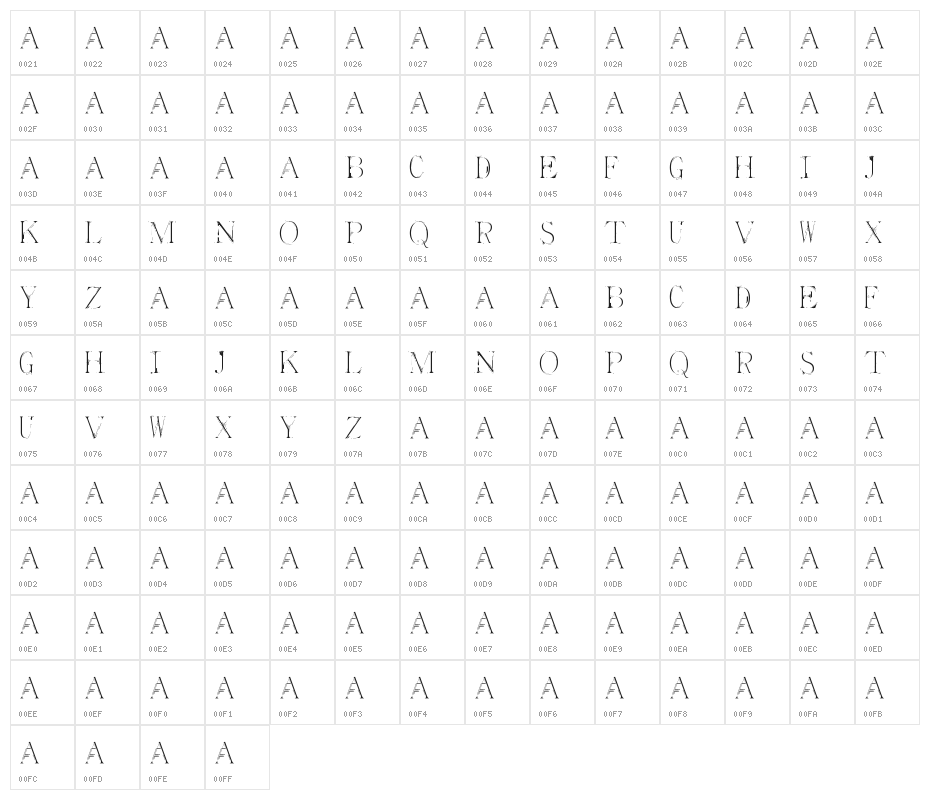 Outer Space Character Map