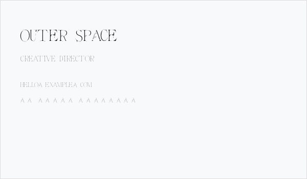 Outer Space Business Card