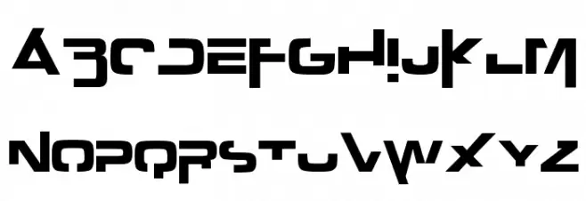 Outer zone 字体 大写