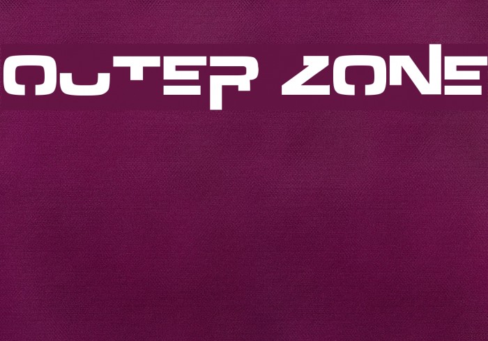 Outer zone Font examples