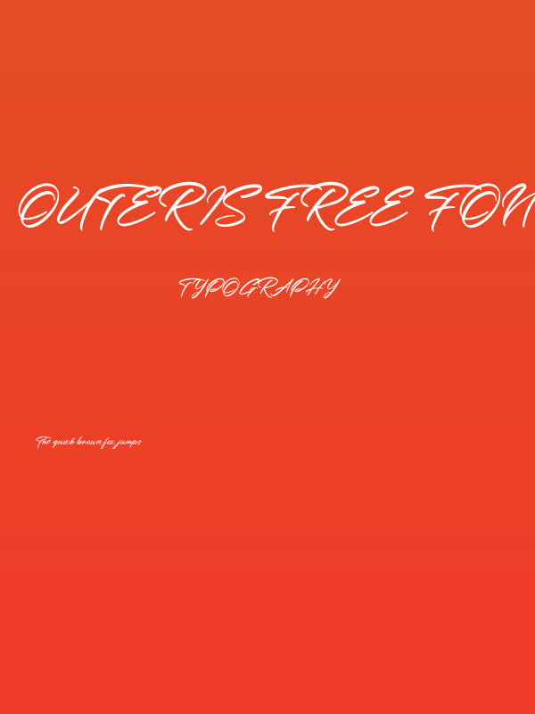 Outeris Free Font Poster