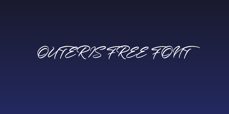 Outeris Free Font Social Header