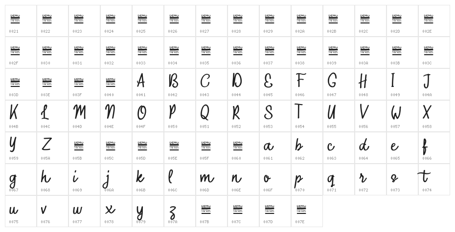 Outerlord Character Map