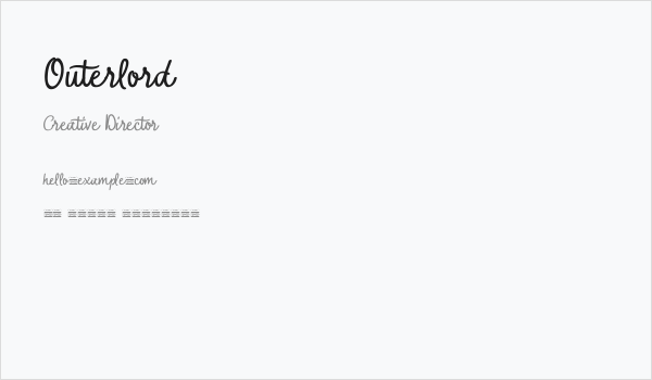 Outerlord Business Card