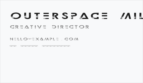 Outerspace Militia Business Card