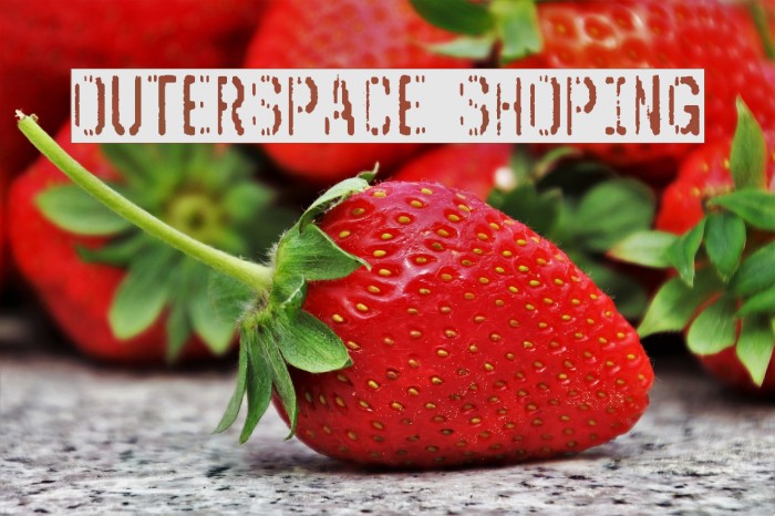 Outerspace Shoping Font examples