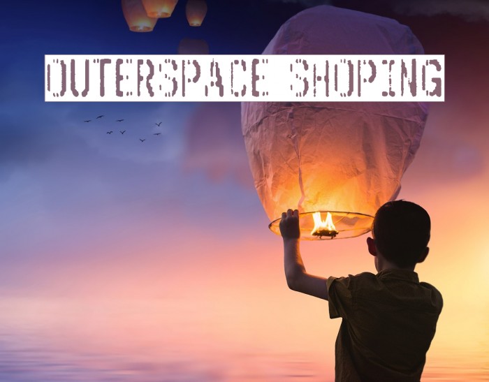 Outerspace Shoping Font examples