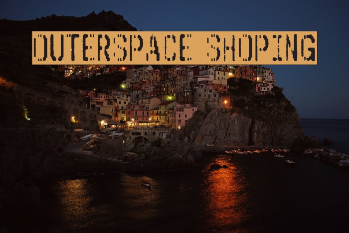 Outerspace Shoping Font examples