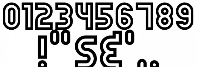 Outfield Pro Outline Regular Font OTHER CHARS