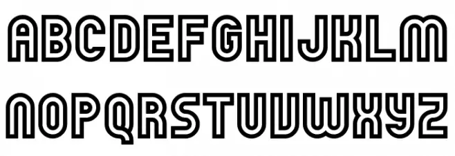 Outfield Pro Outline Regular 字体 大写