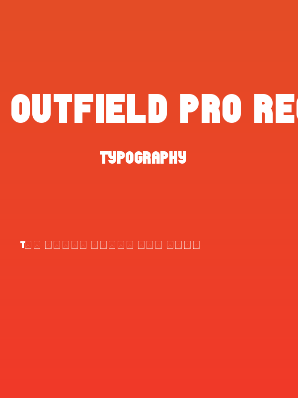 Outfield Pro Regular Poster