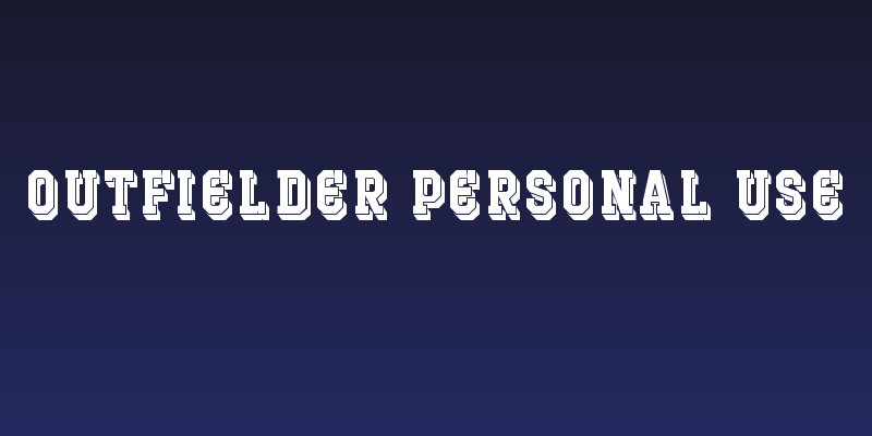 Outfielder Personal Use Social Header