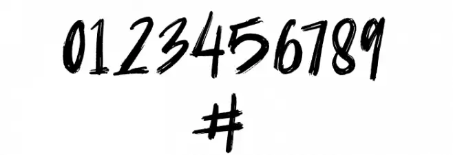 Outistyle Brush Personal Use Font OTHER CHARS