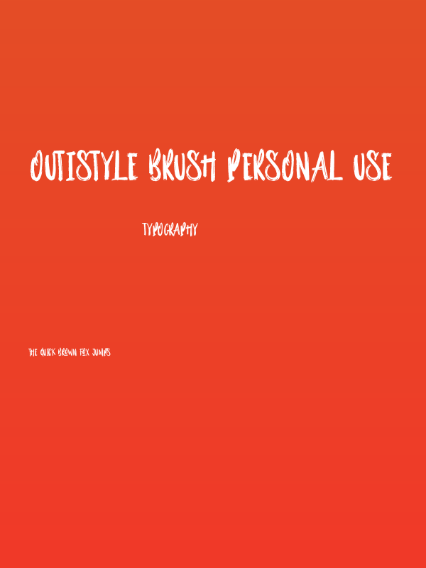 Outistyle Brush Personal Use Poster
