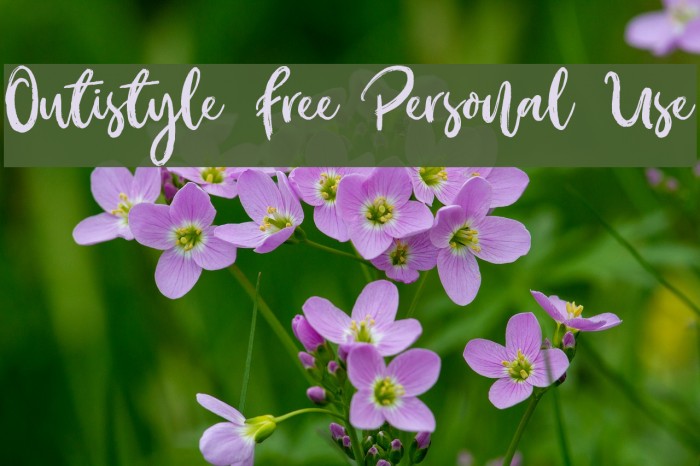 Outistyle Free Personal Use Font examples