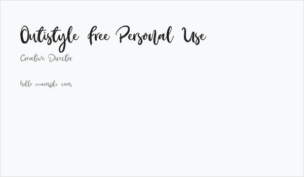 Outistyle Free Personal Use Business Card