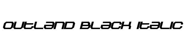 Outland Black Italic Font