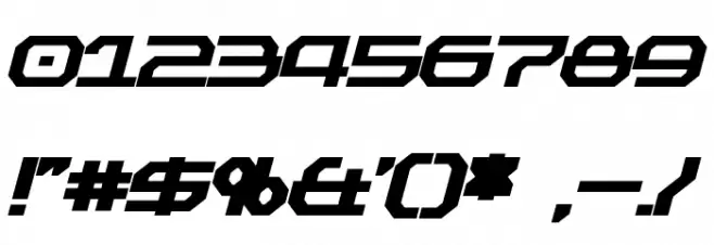 Outland Black Italic Font OTHER CHARS