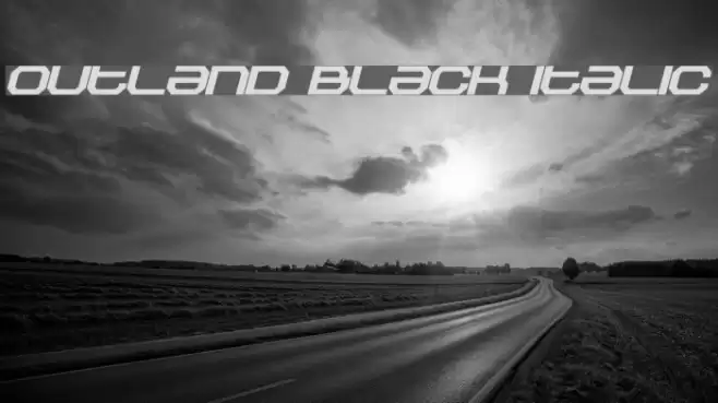 Outland Black Italic Font examples
