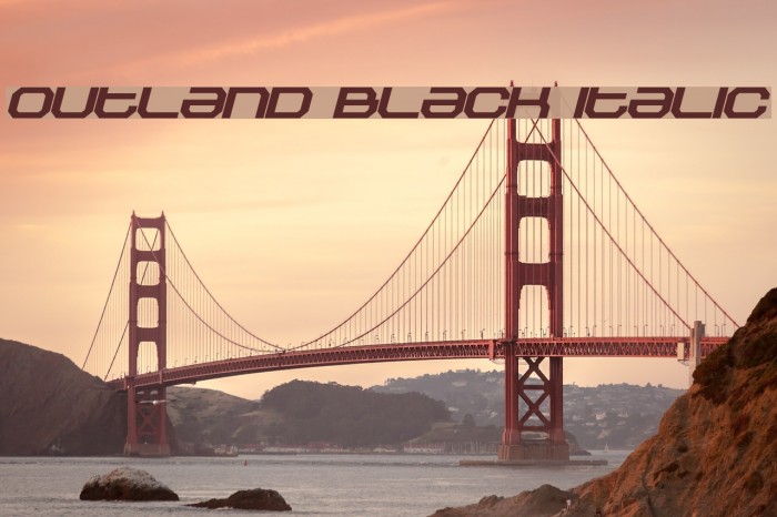 Outland Black Italic Font examples