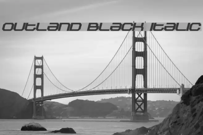 Outland Black Italic Font examples