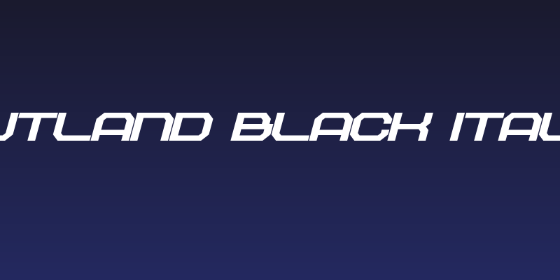 Outland Black Italic Social Header