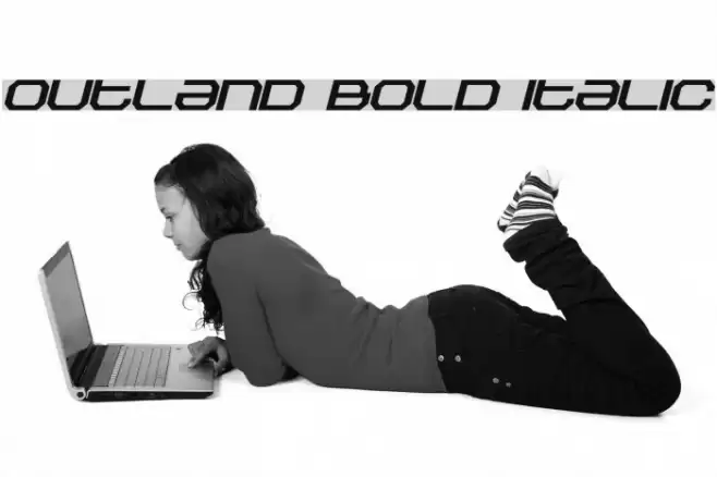Outland Bold Italic Font examples