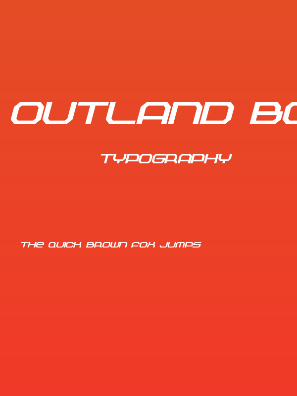 Outland Bold Italic Poster