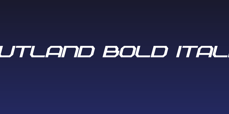 Outland Bold Italic Social Header