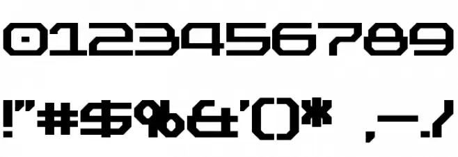 Outland Bold Font OTHER CHARS
