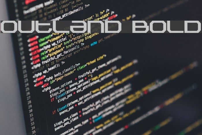 Outland Bold Font examples