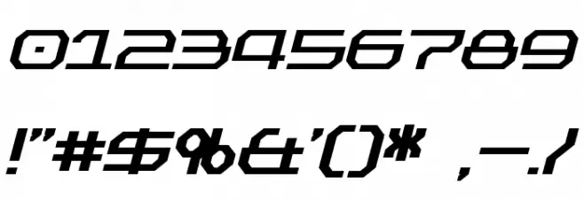 Outland Italic Font OTHER CHARS