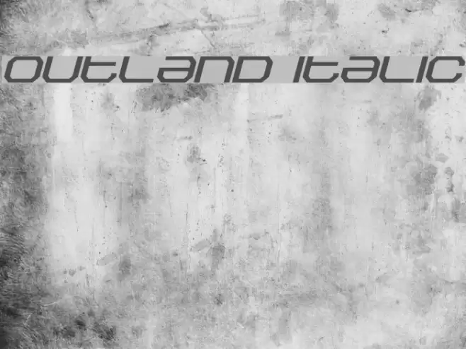 Outland Italic Font examples