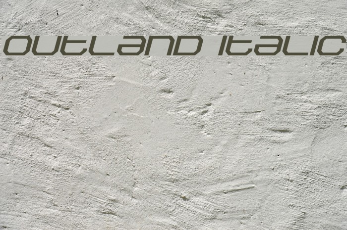 Outland Italic Font examples