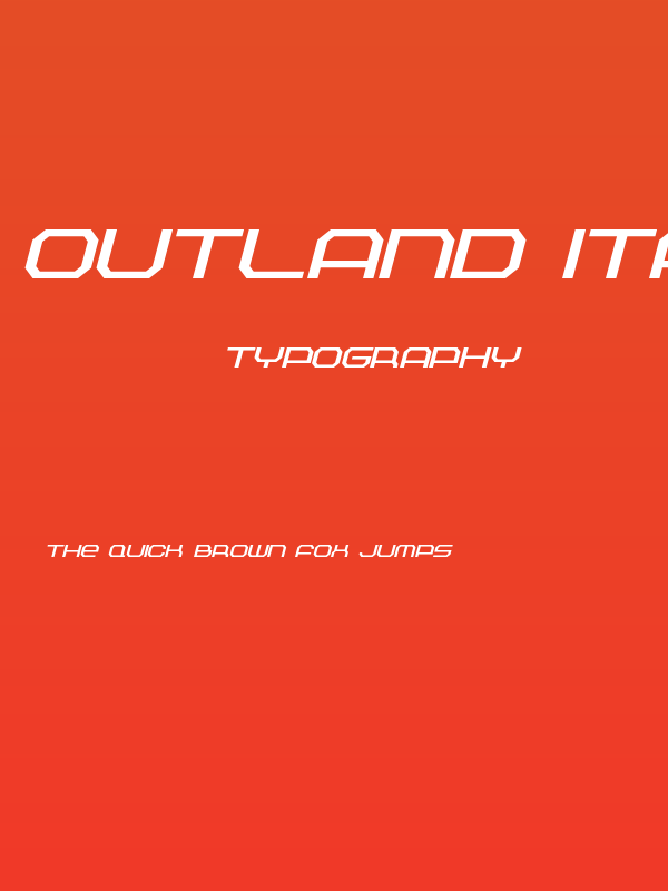 Outland Italic Poster