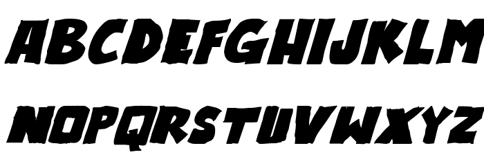 Outlander Bold Italic Font Litere mici