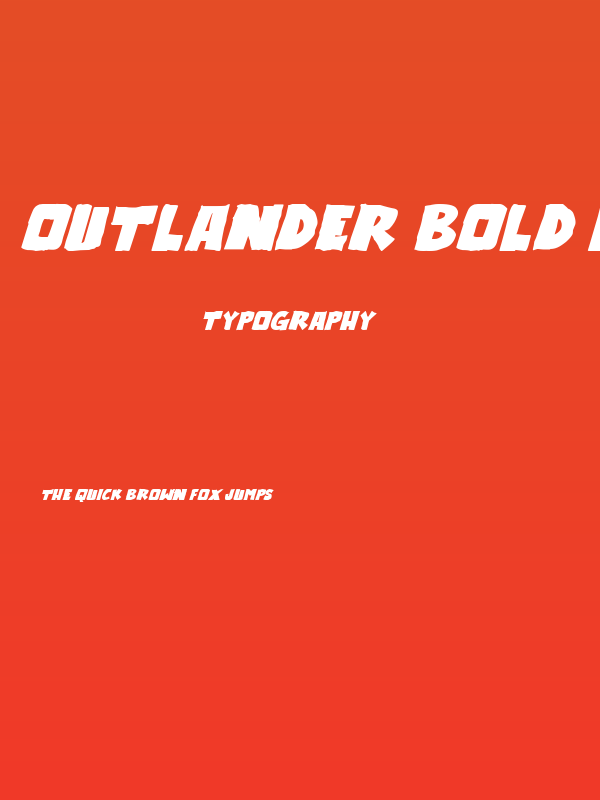 Outlander Bold Italic Poster