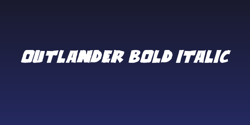Outlander Bold Italic Social Header