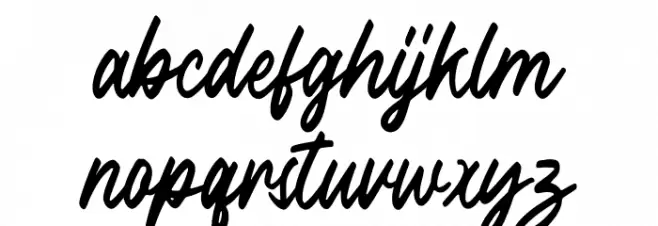 Outlander Demo Schriftart Kleinbuchstaben