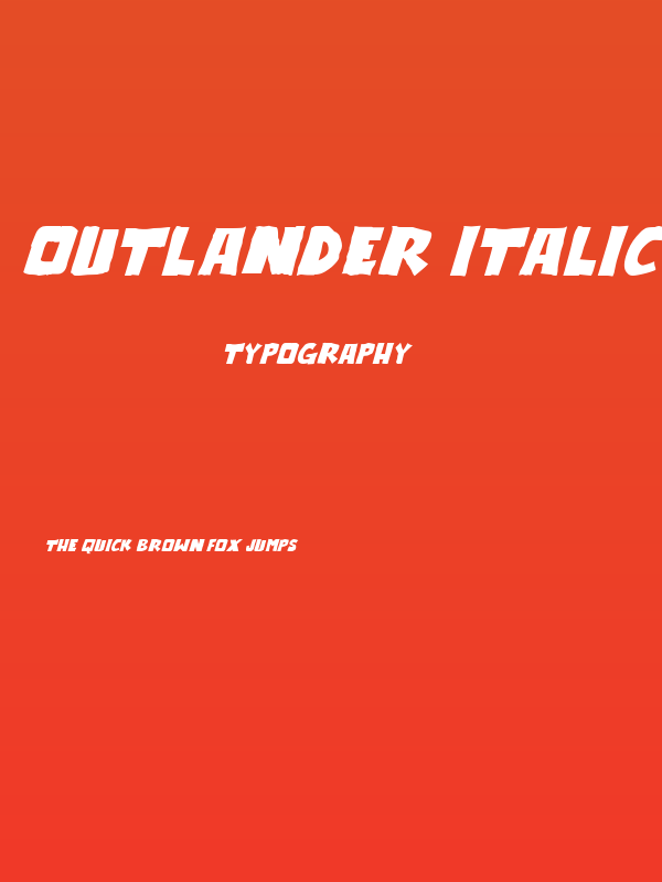 Outlander Italic Poster