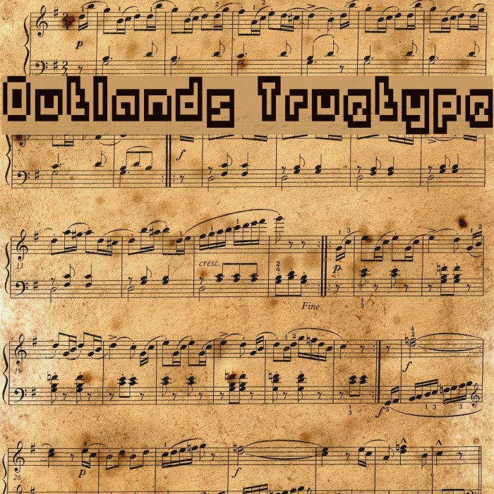 Outlands Truetype Font examples