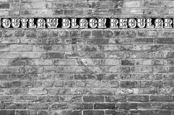 Outlaw Black Regular Font examples