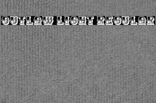 Outlaw Light Regular Font examples