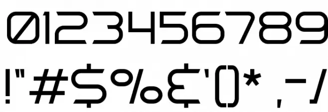 Outlier Rail Font OTHER CHARS